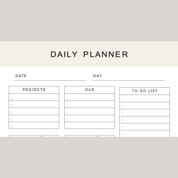 Daily Planner Example