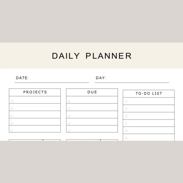Daily Planner Example